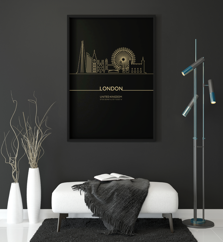 SKYLINE LONDON POSTER