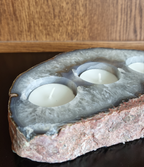 Agaat waxinelichthouder