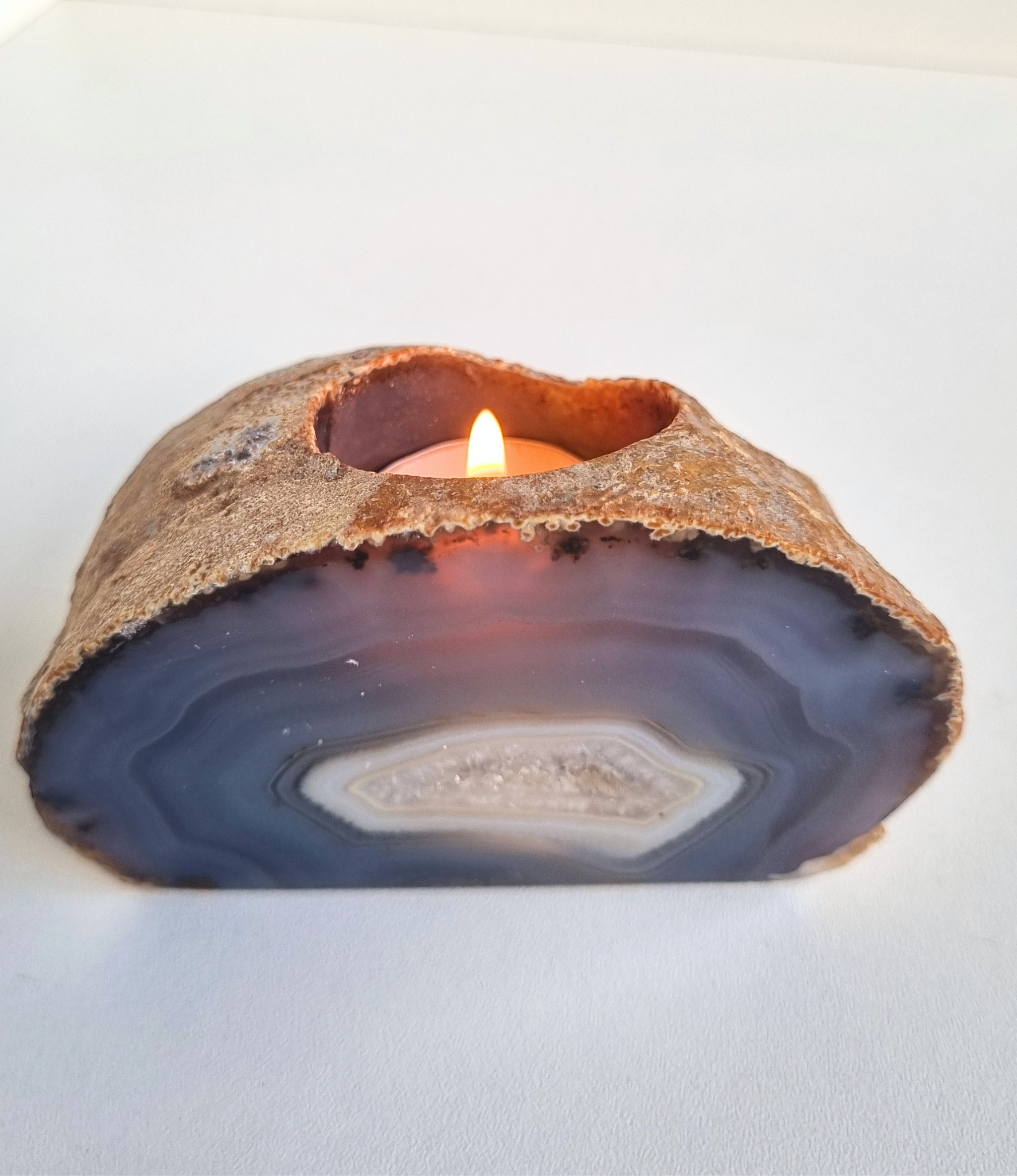 Agaat waxinelichthouder