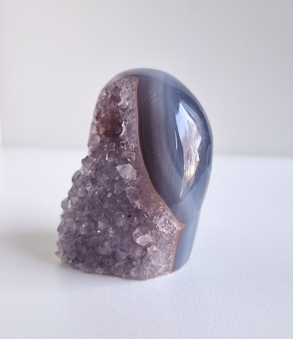 Amethist met agaat free form
