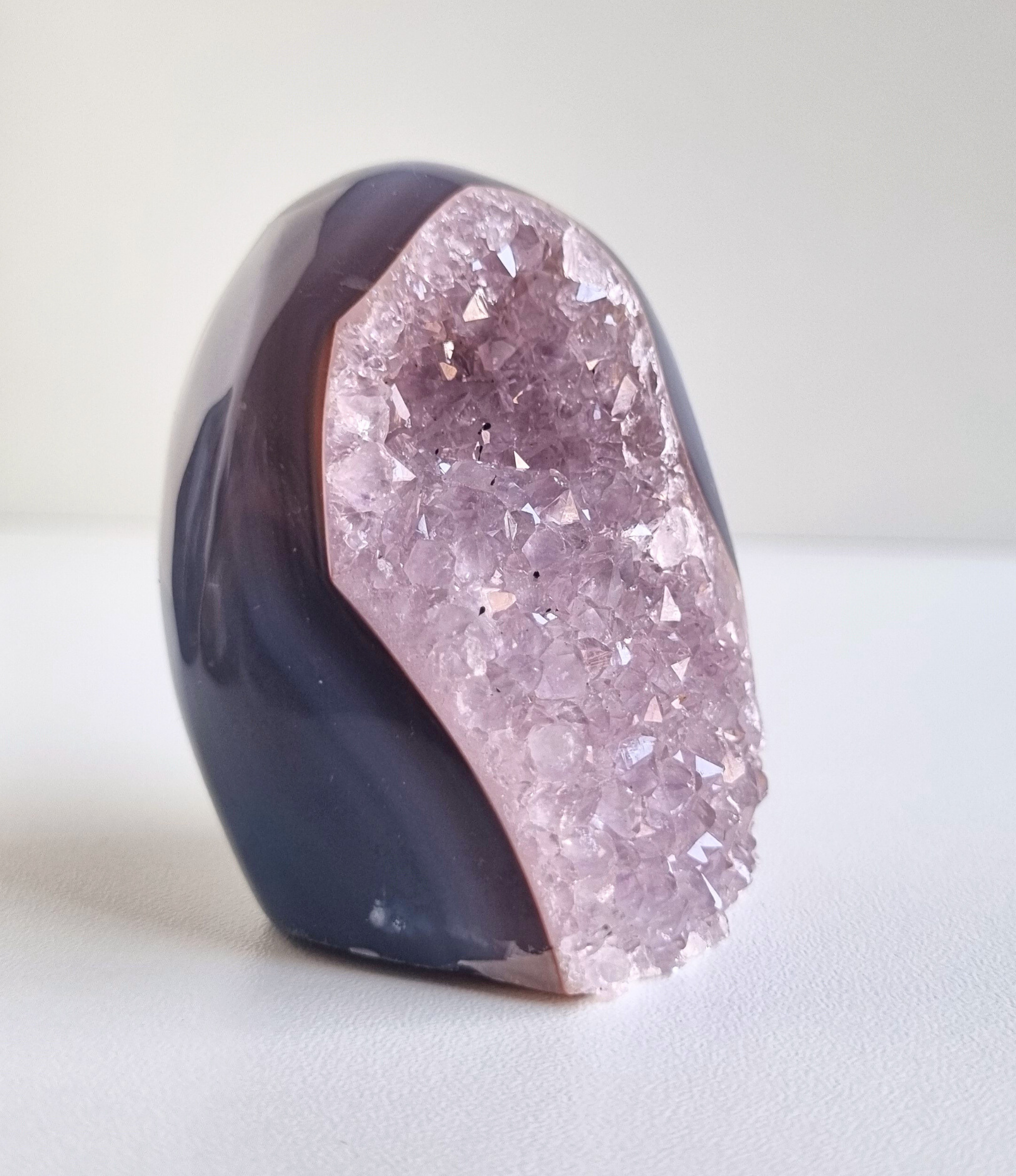 Amethist met agaat free form