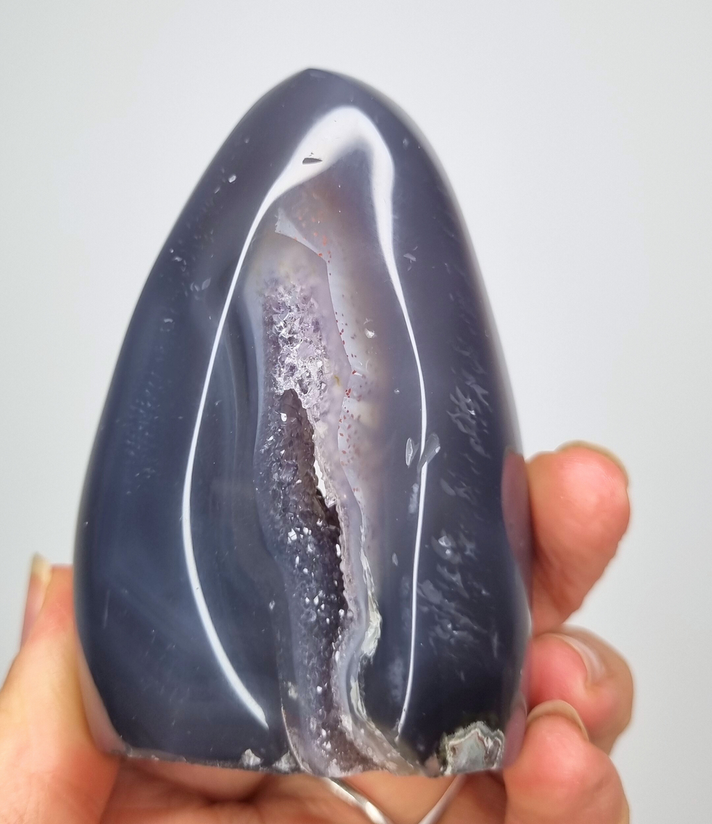 Amethist met agaat free form