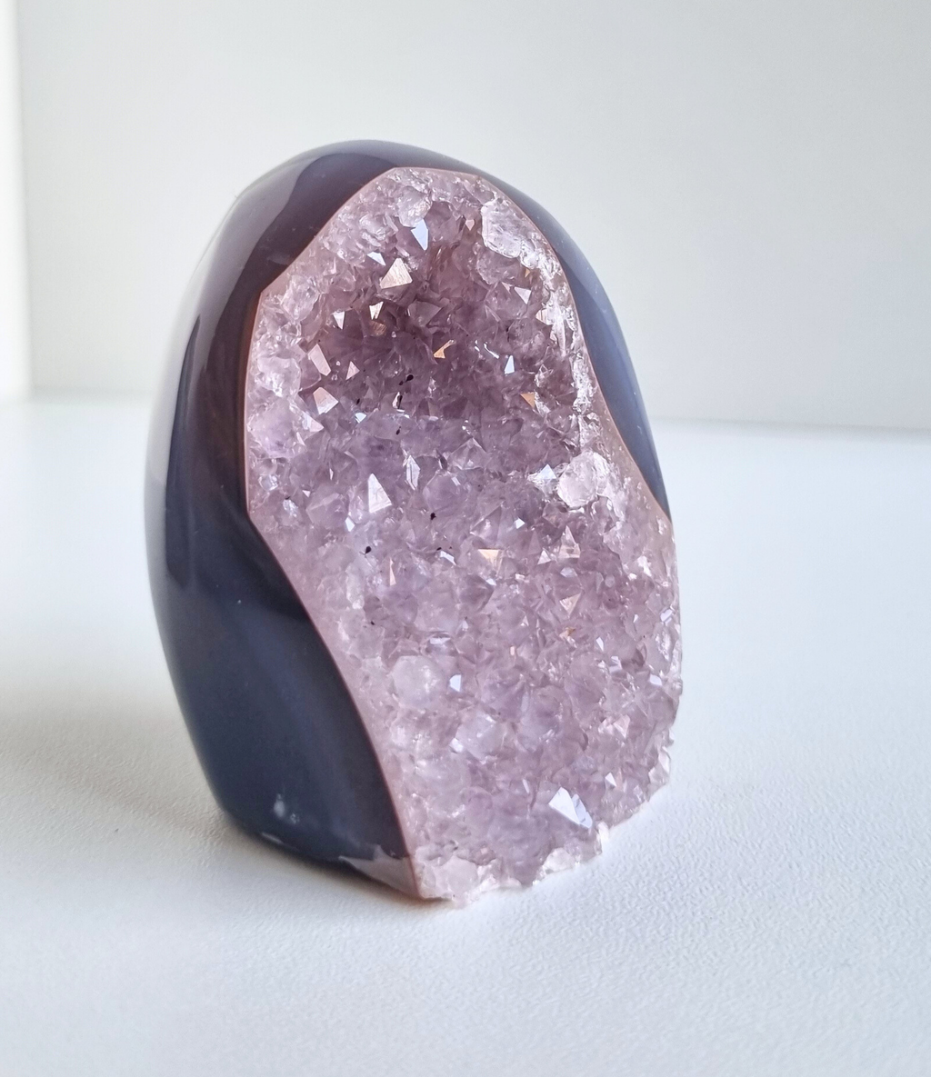 Amethist met agaat free form