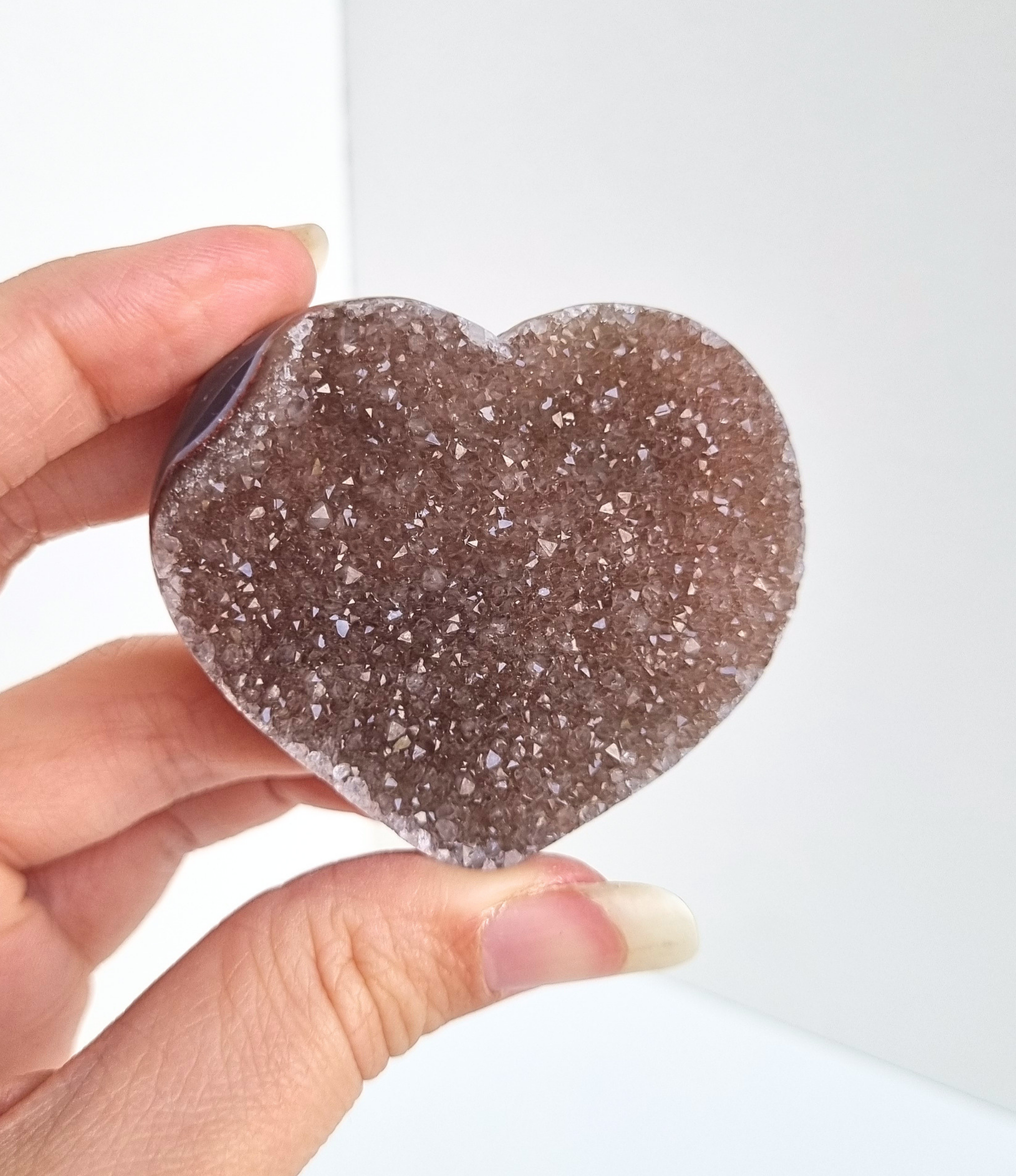 Amethist met agaat hart