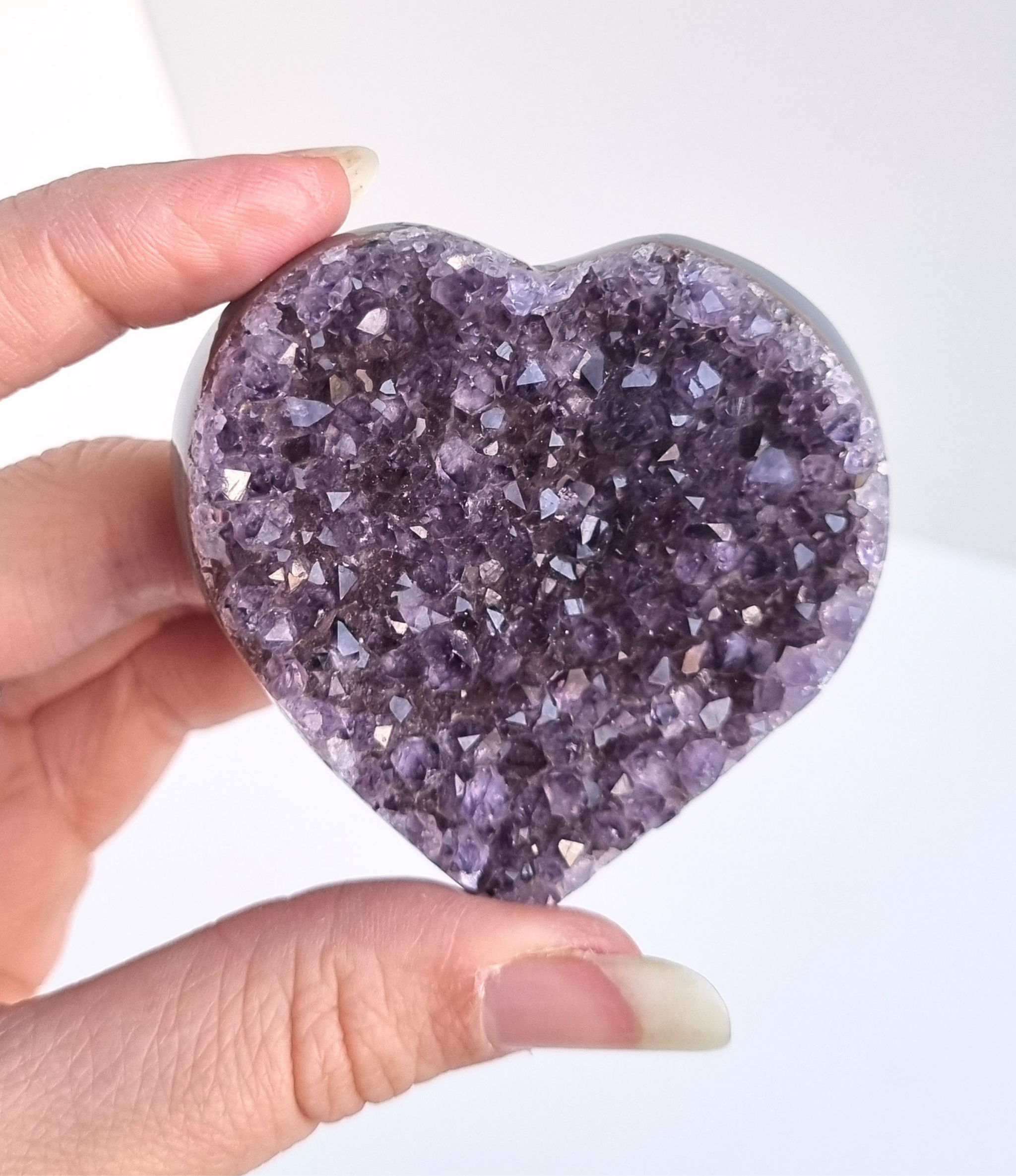 Amethist met agaat hart