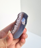 Amethist met agaat hart