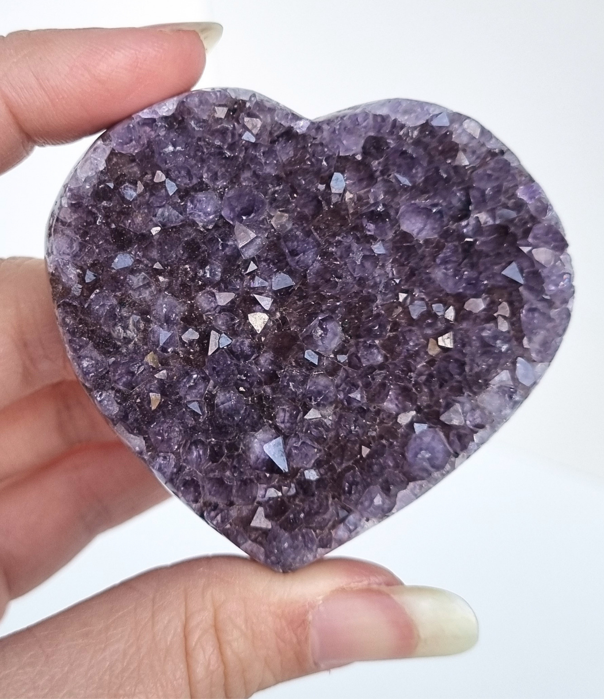 Amethist met agaat hart