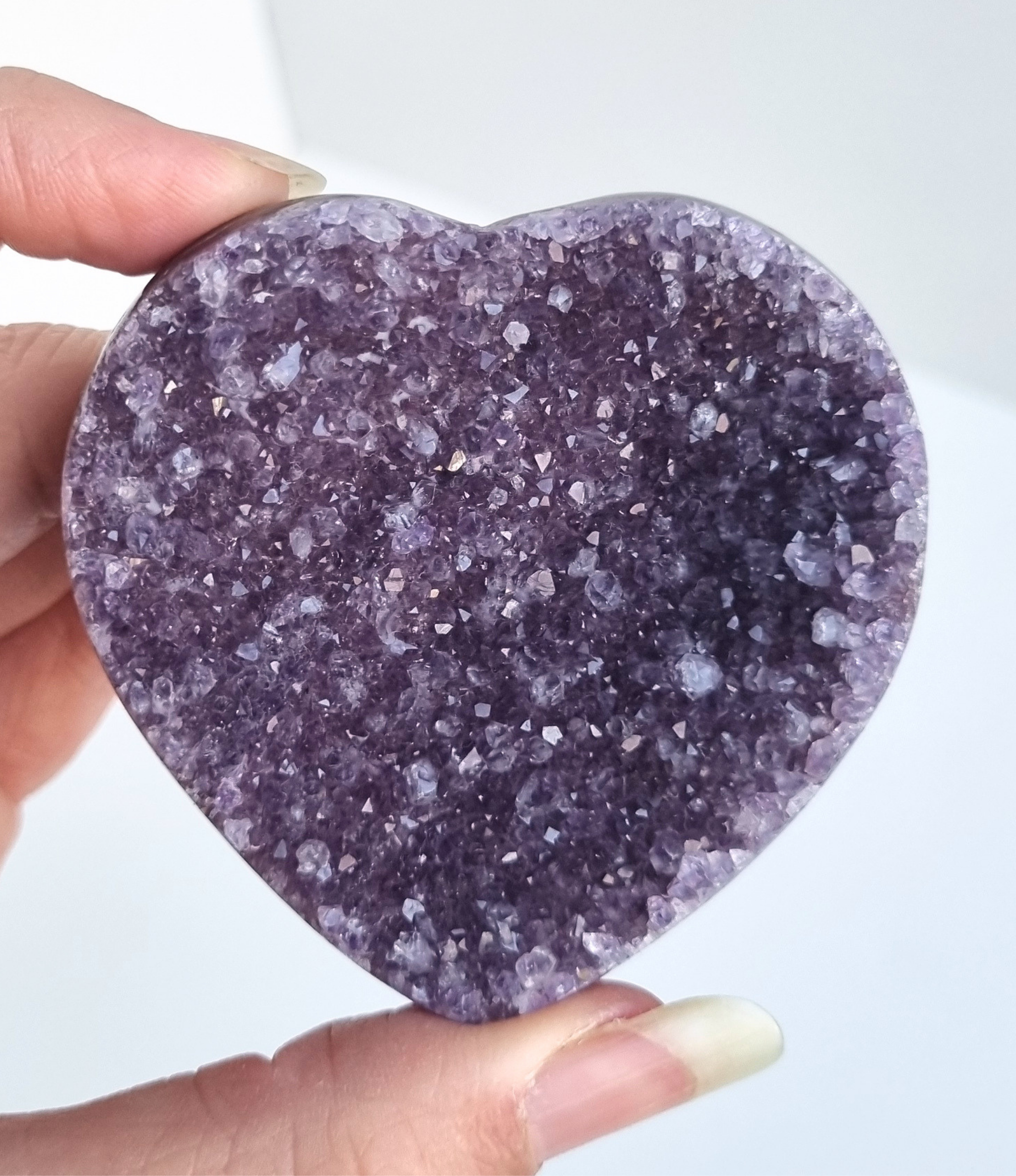 Amethist met agaat hart