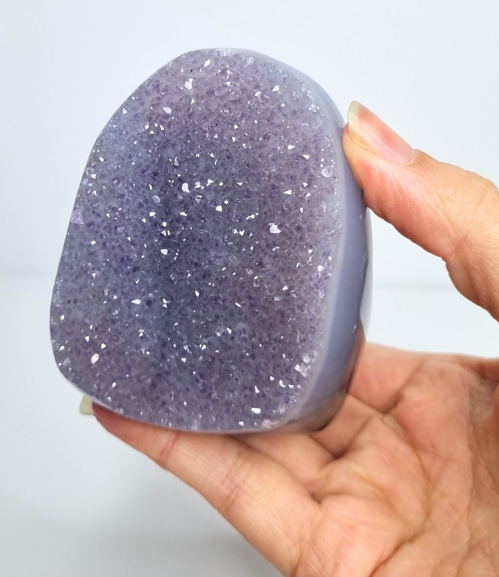 Amethist met agaat free form