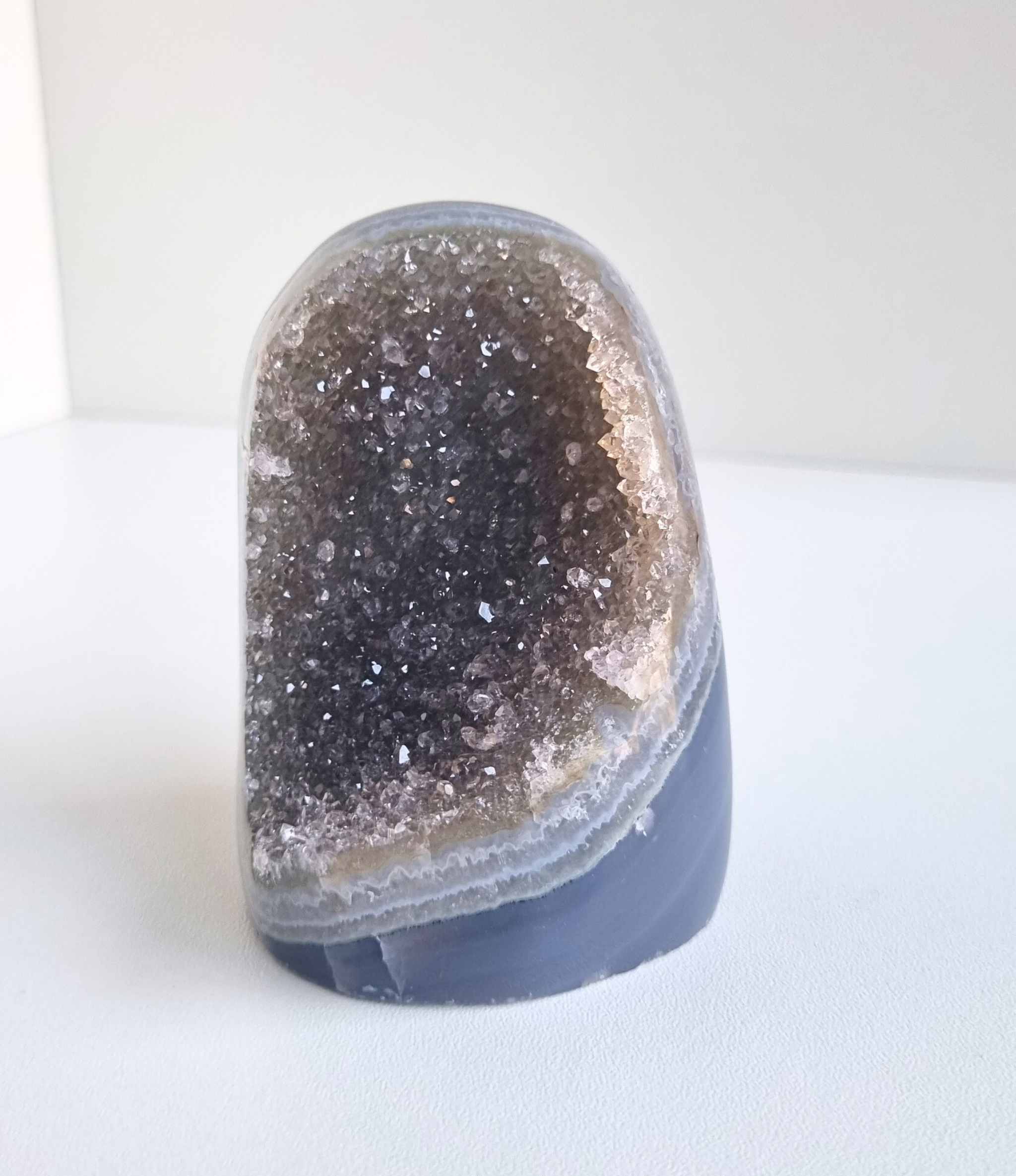 Amethist met agaat free form