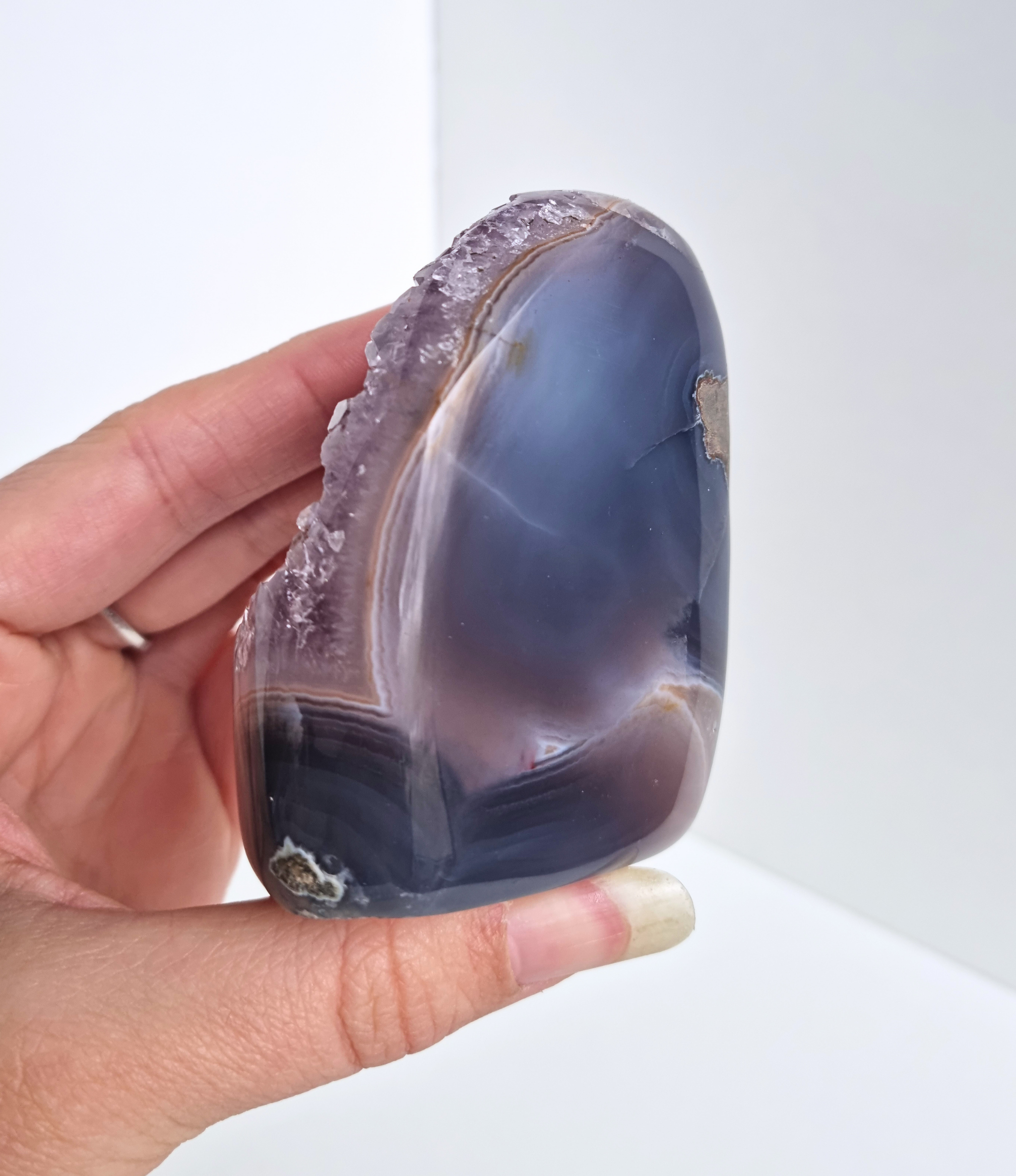 Amethist met agaat free form