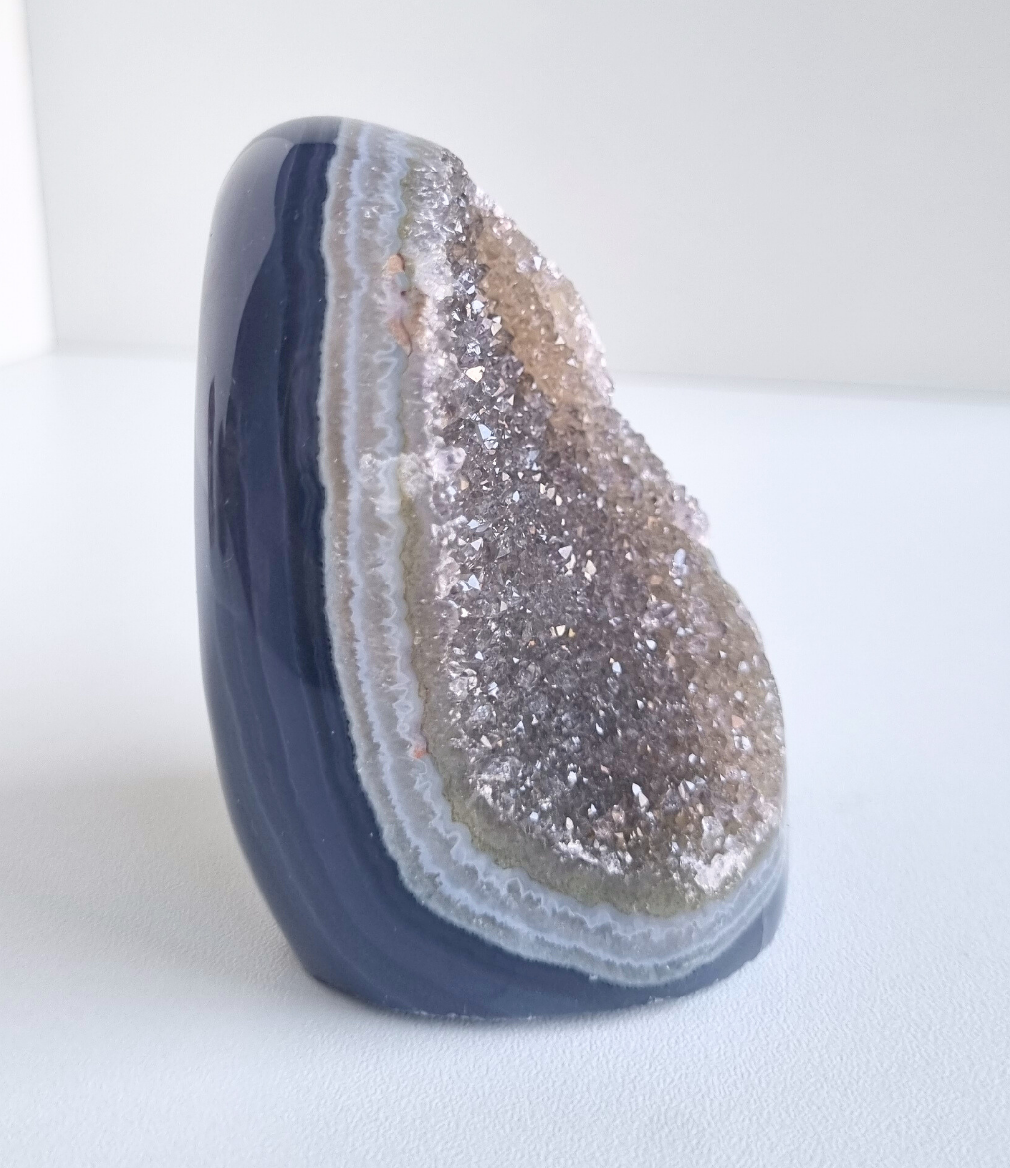 Amethist met agaat free form