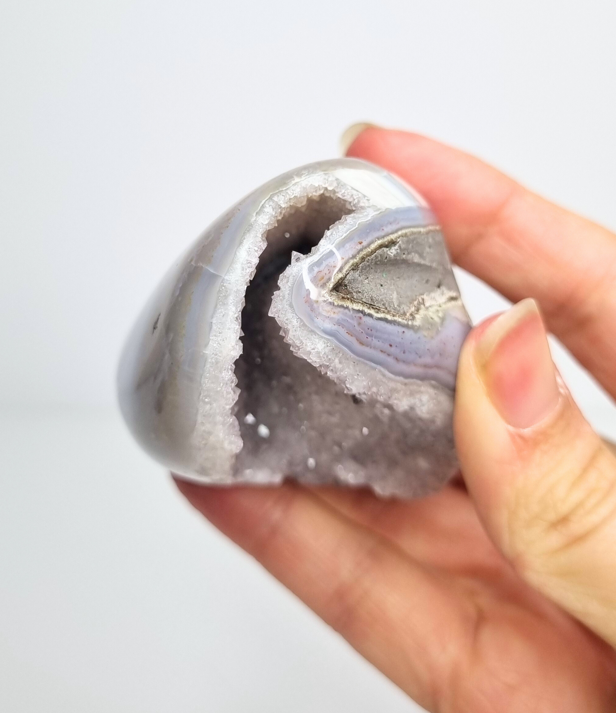 Amethist met agaat free form