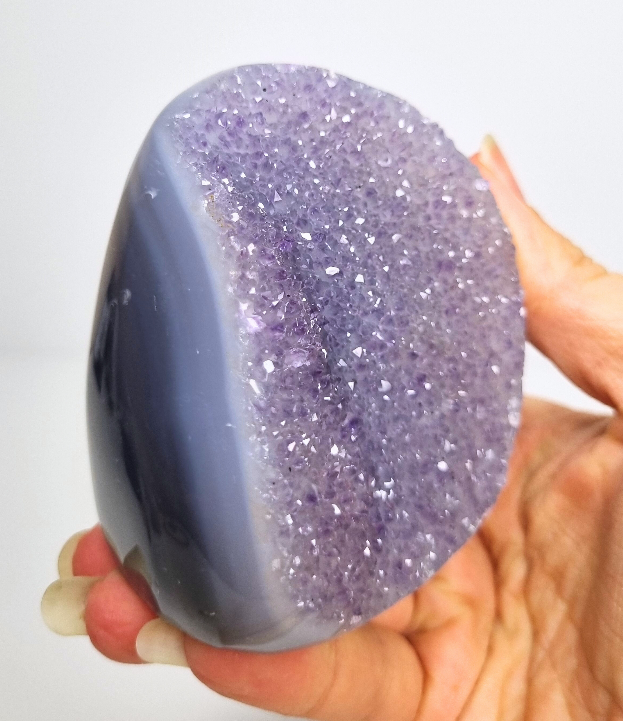 Amethist met agaat free form