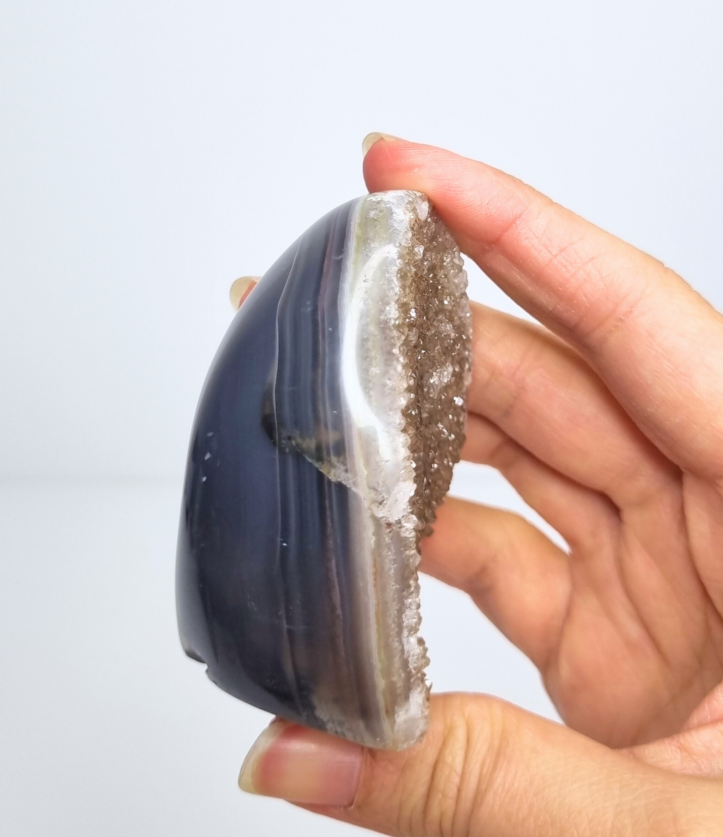 Amethist met agaat free form