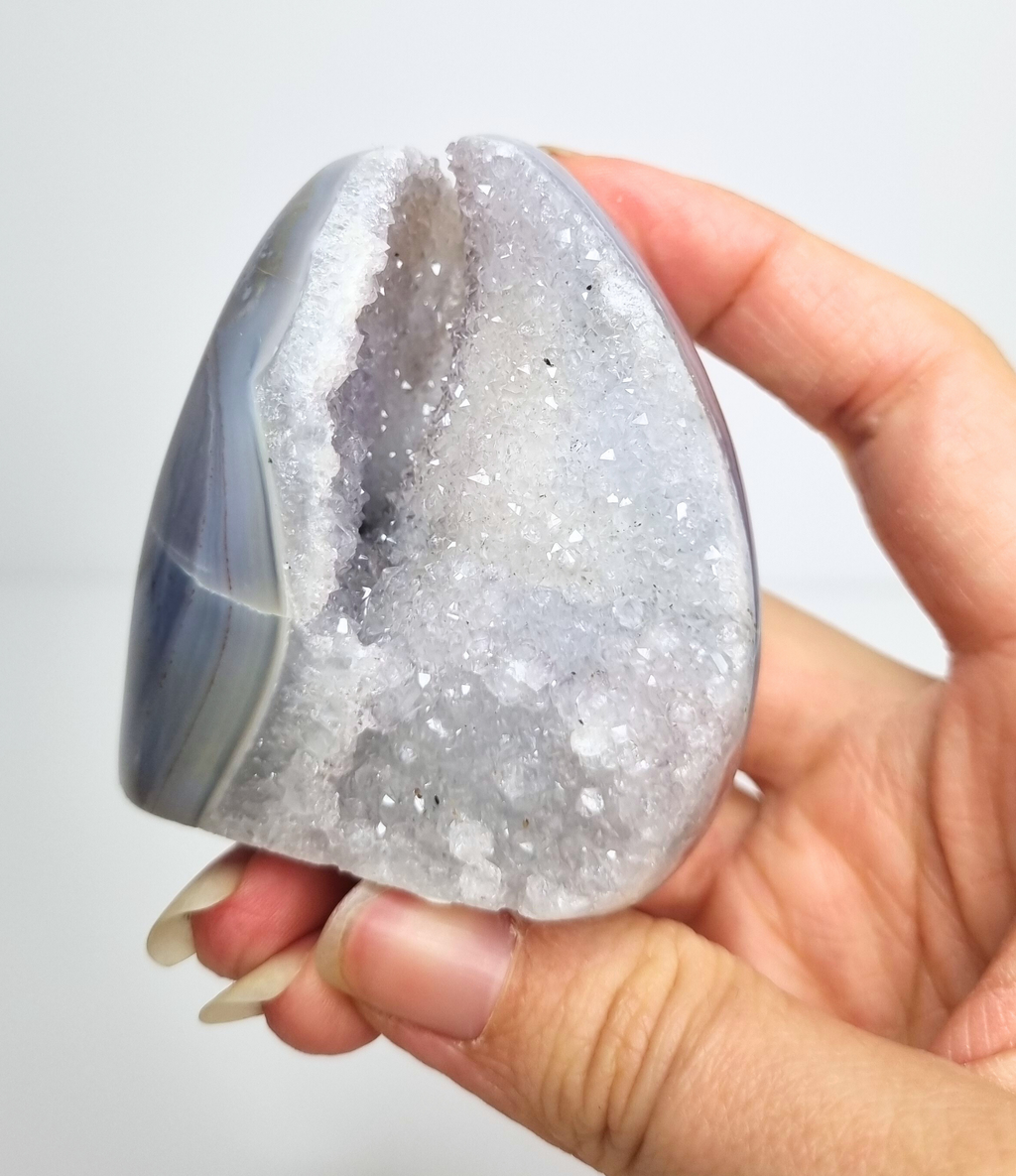 Amethist met agaat free form