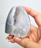 Amethist met agaat free form