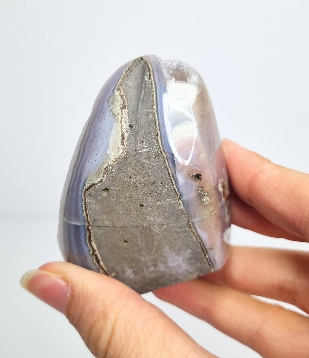 Amethist met agaat free form