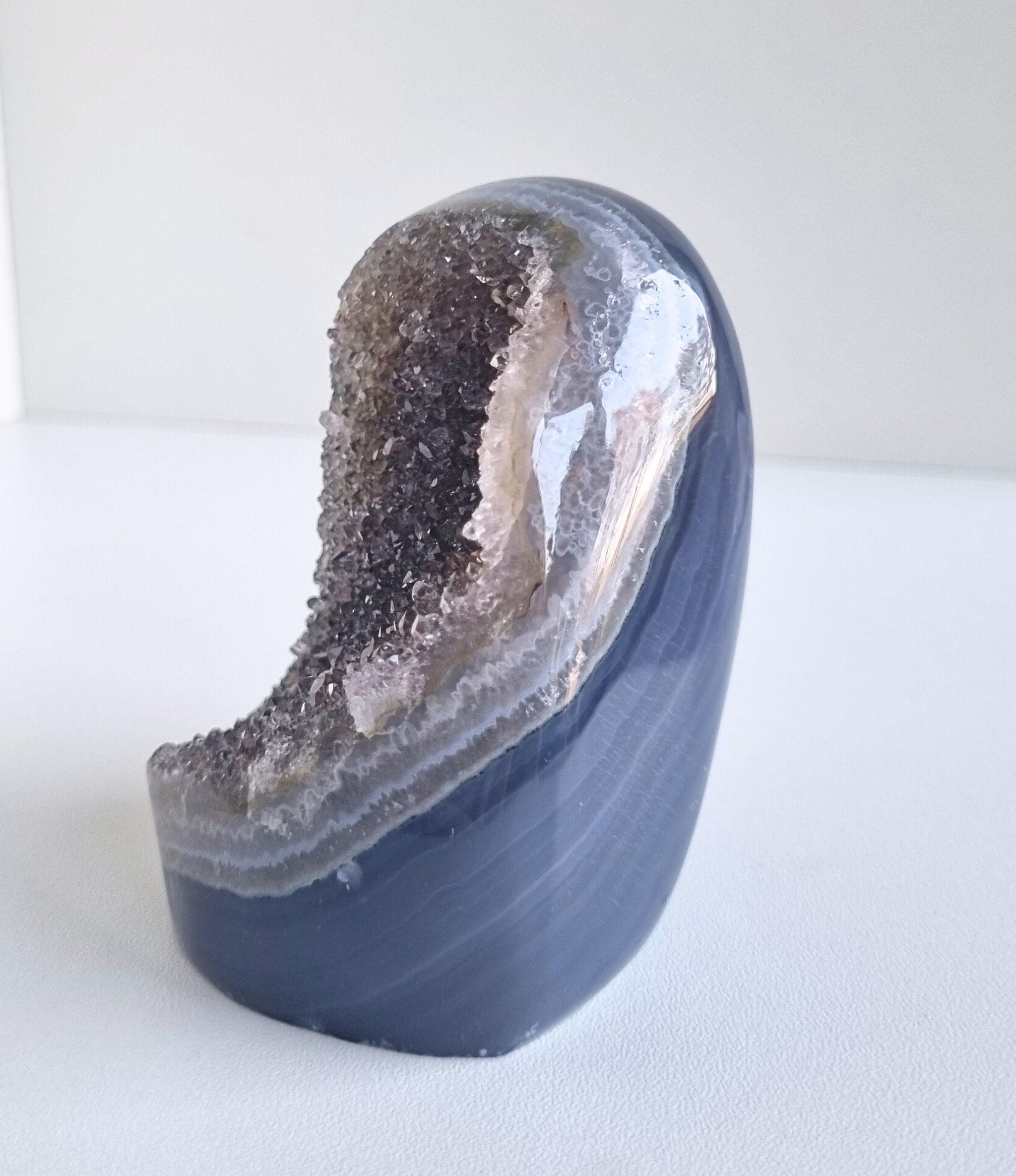 Amethist met agaat free form