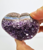 Amethist met agaat hart