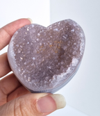 Amethist met agaat hart