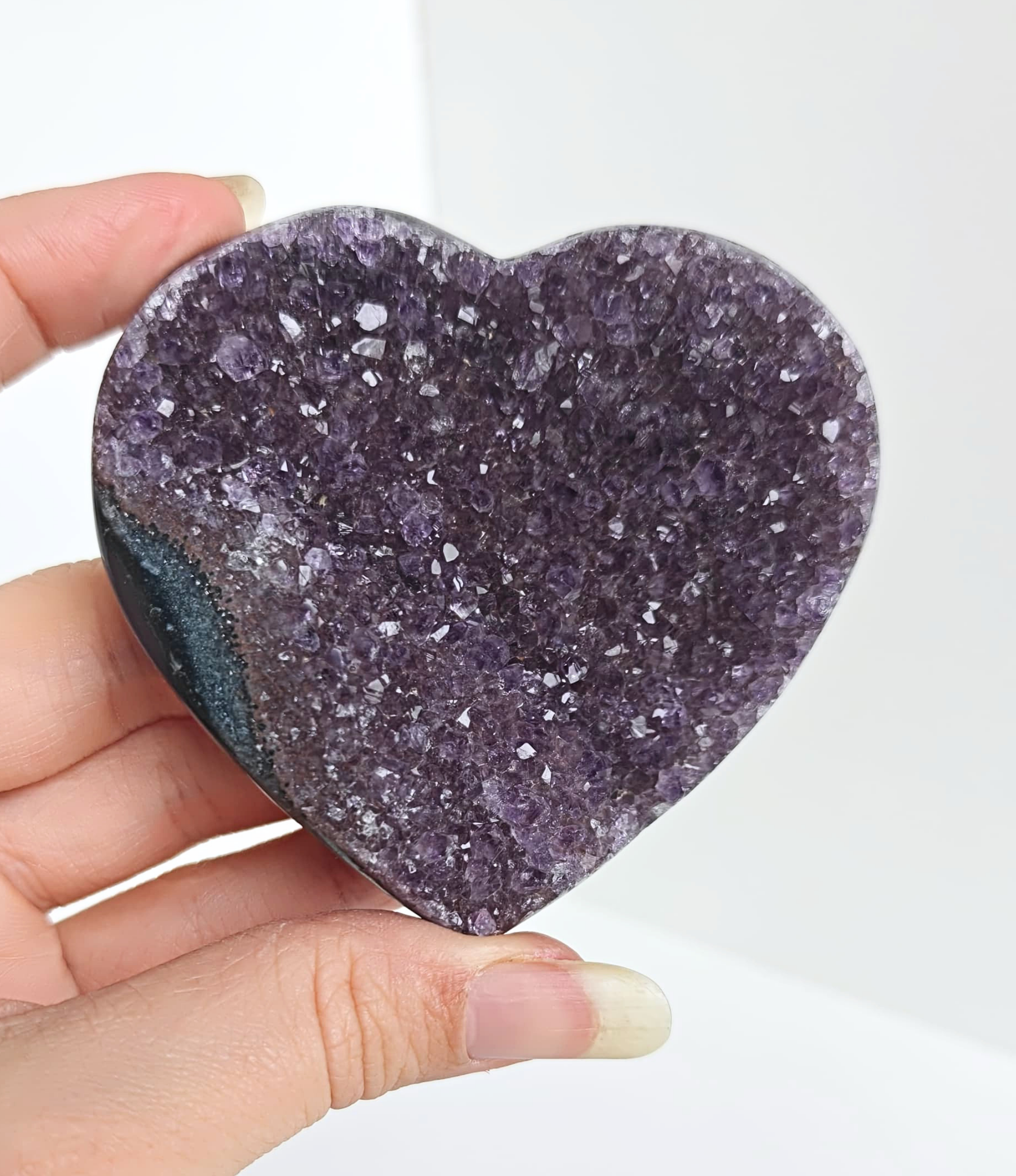Amethist met agaat hart