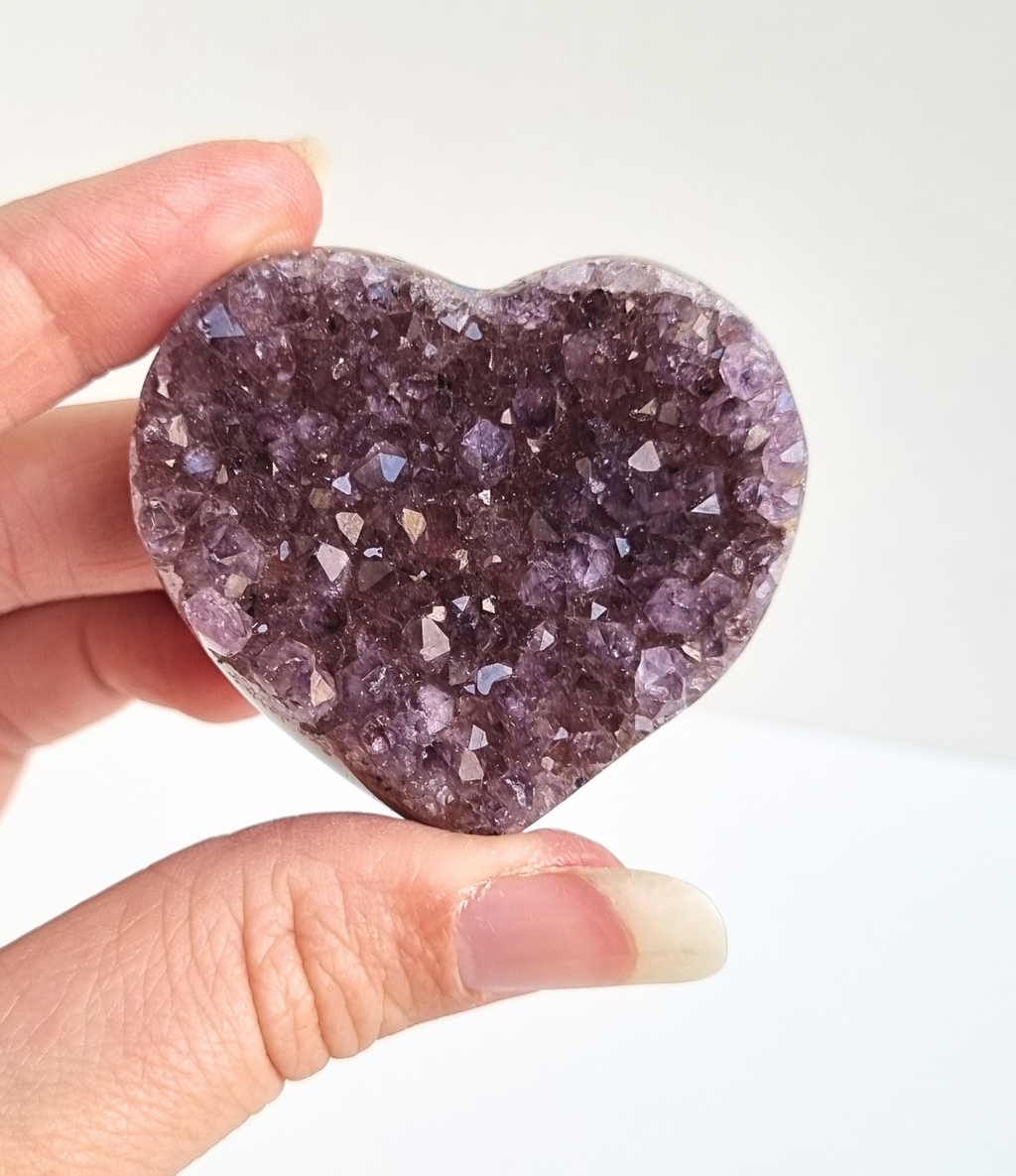 Amethist met agaat hart