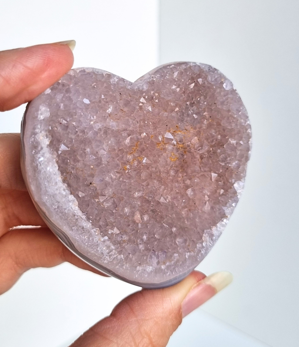 Amethist met agaat hart