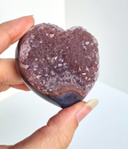 Amethist met agaat hart