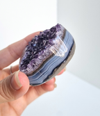 Amethist met agaat hart