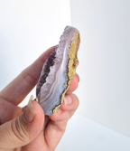 Amethist met agaat hart