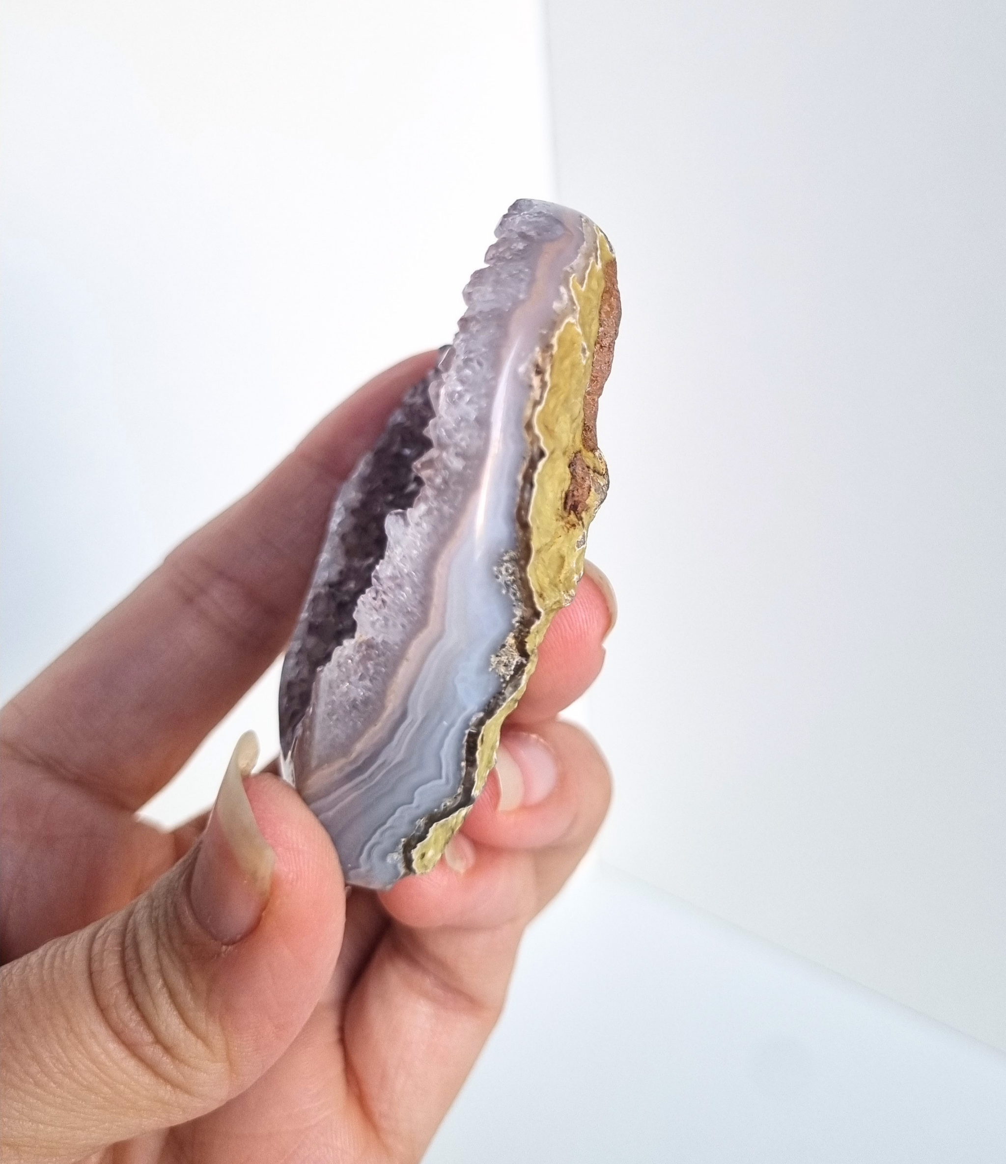 Amethist met agaat hart