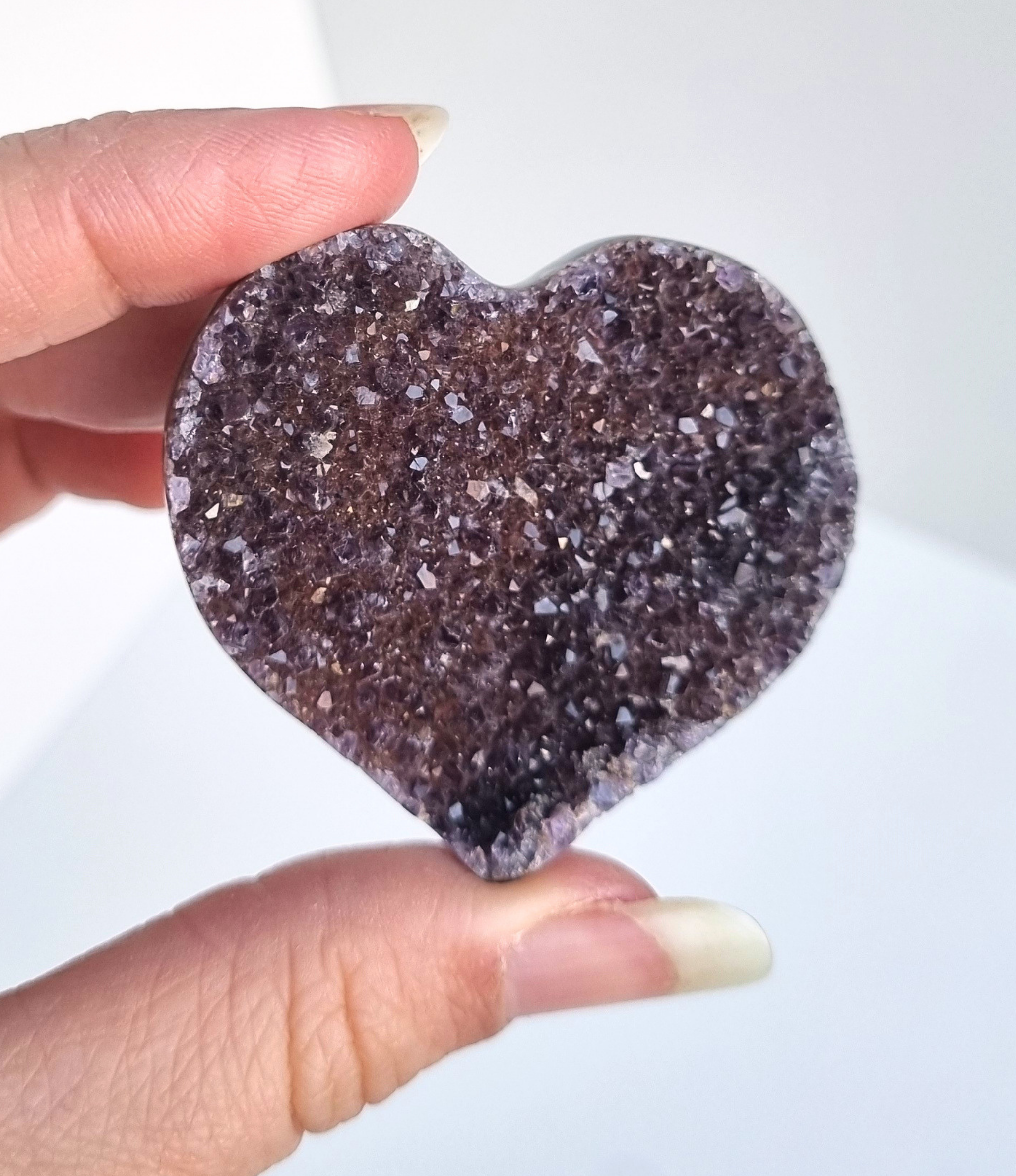 Amethist met agaat hart