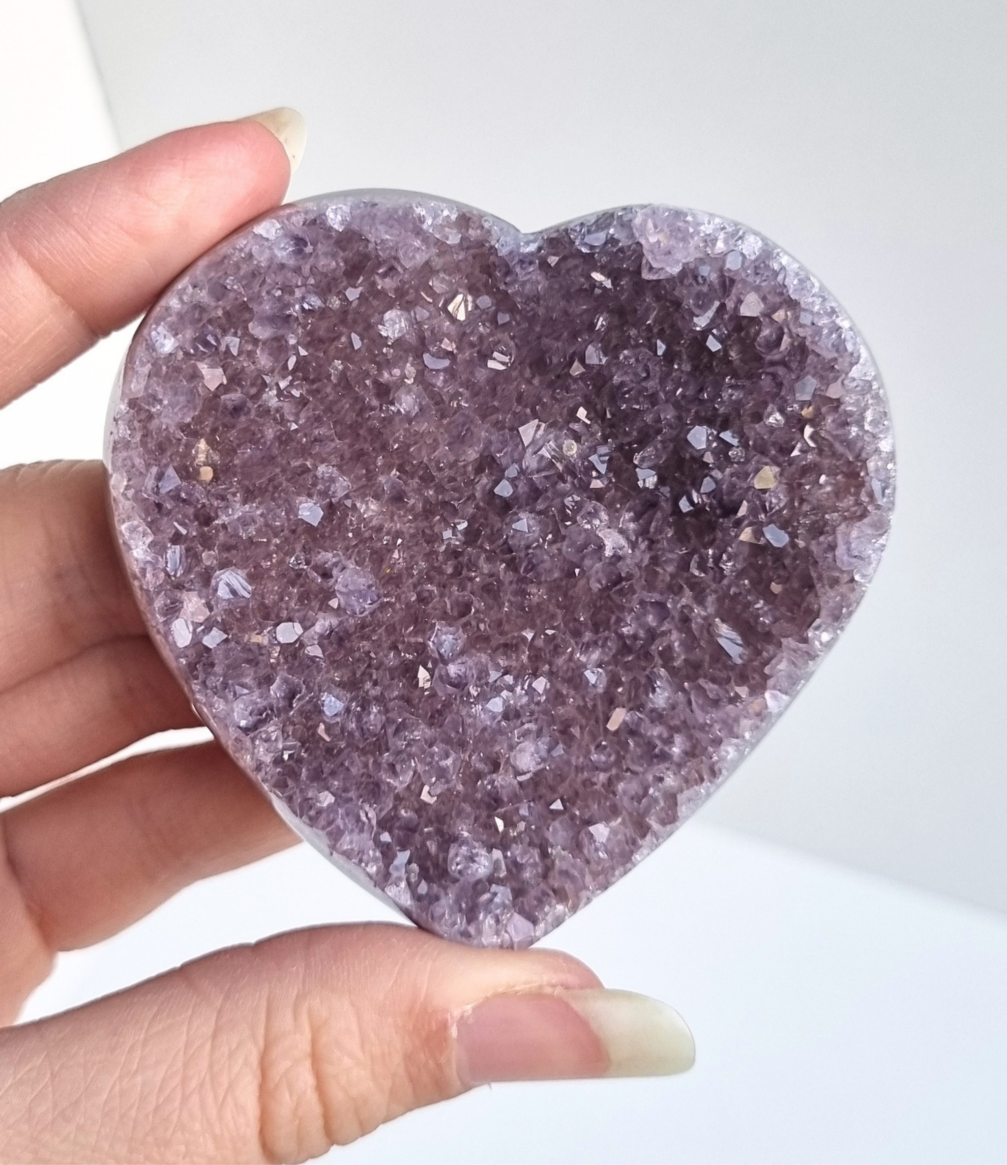 Amethist met agaat hart