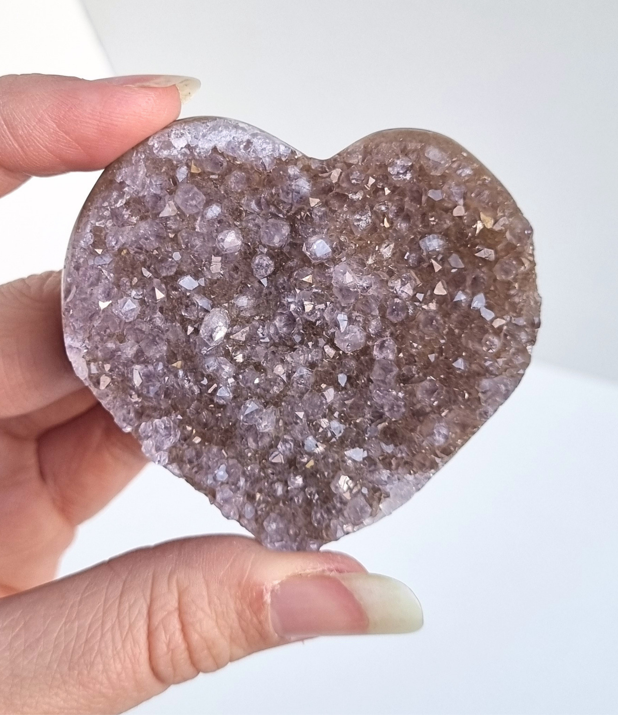 Amethist met agaat hart