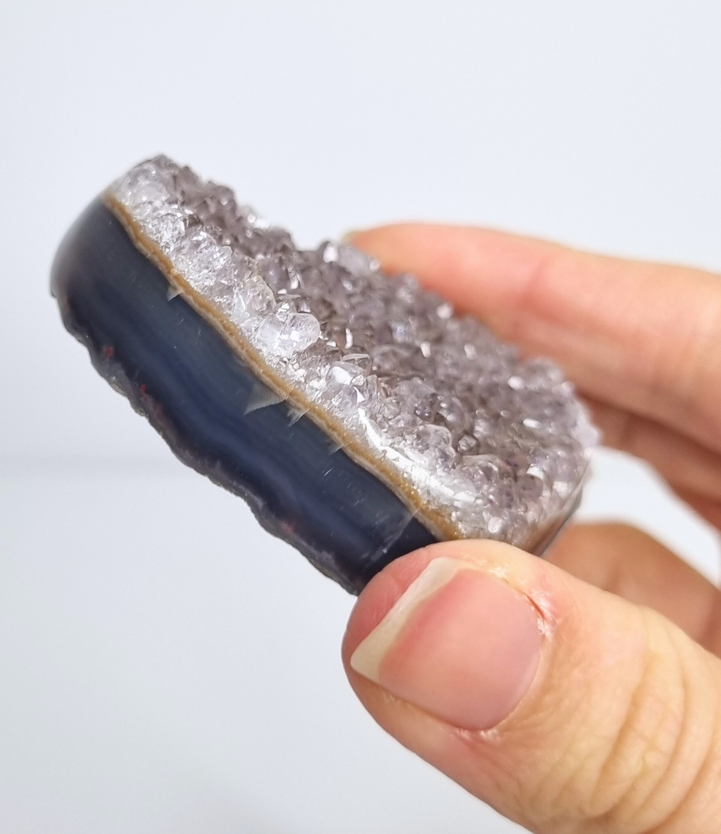 Amethist met agaat hart