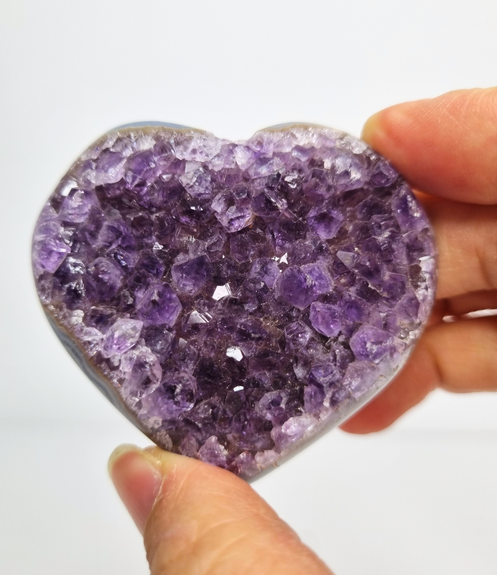 Amethist met agaat hart