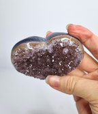 Amethist met agaat hart