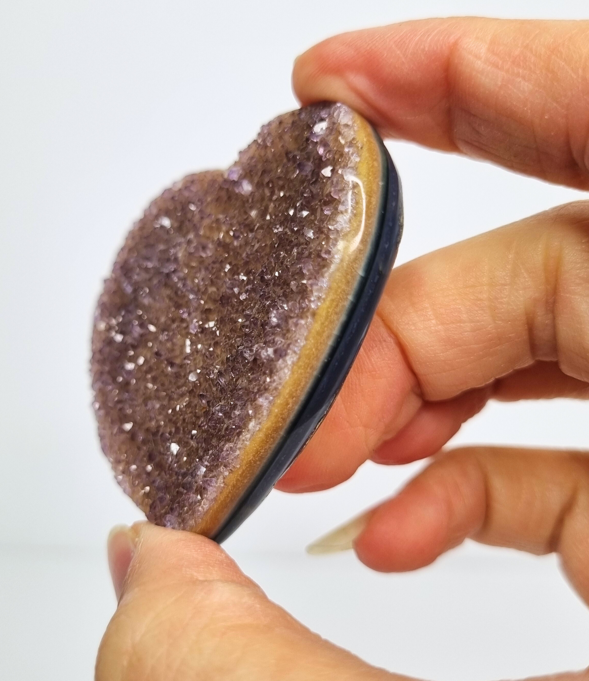 Amethist met agaat hart