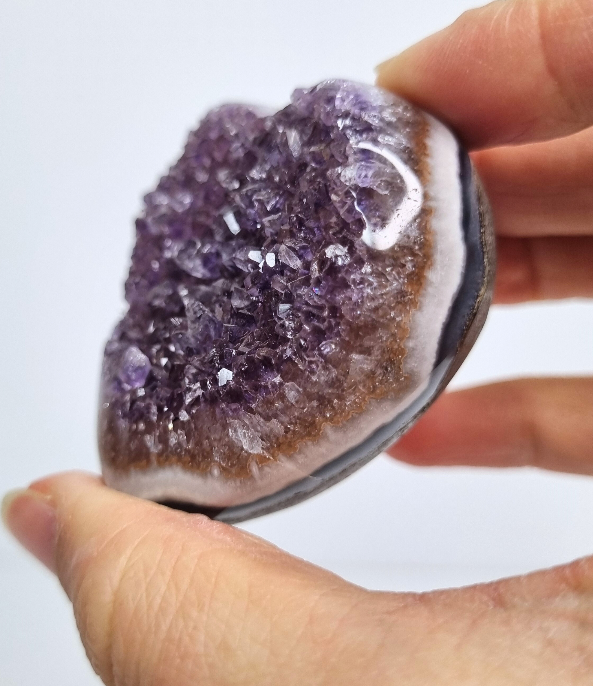 Amethist met agaat hart