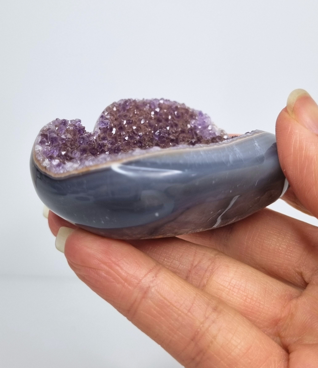 Amethist met agaat hart