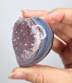 Amethist met agaat hart