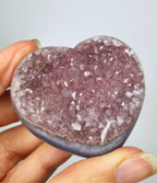 Amethist met agaat hart