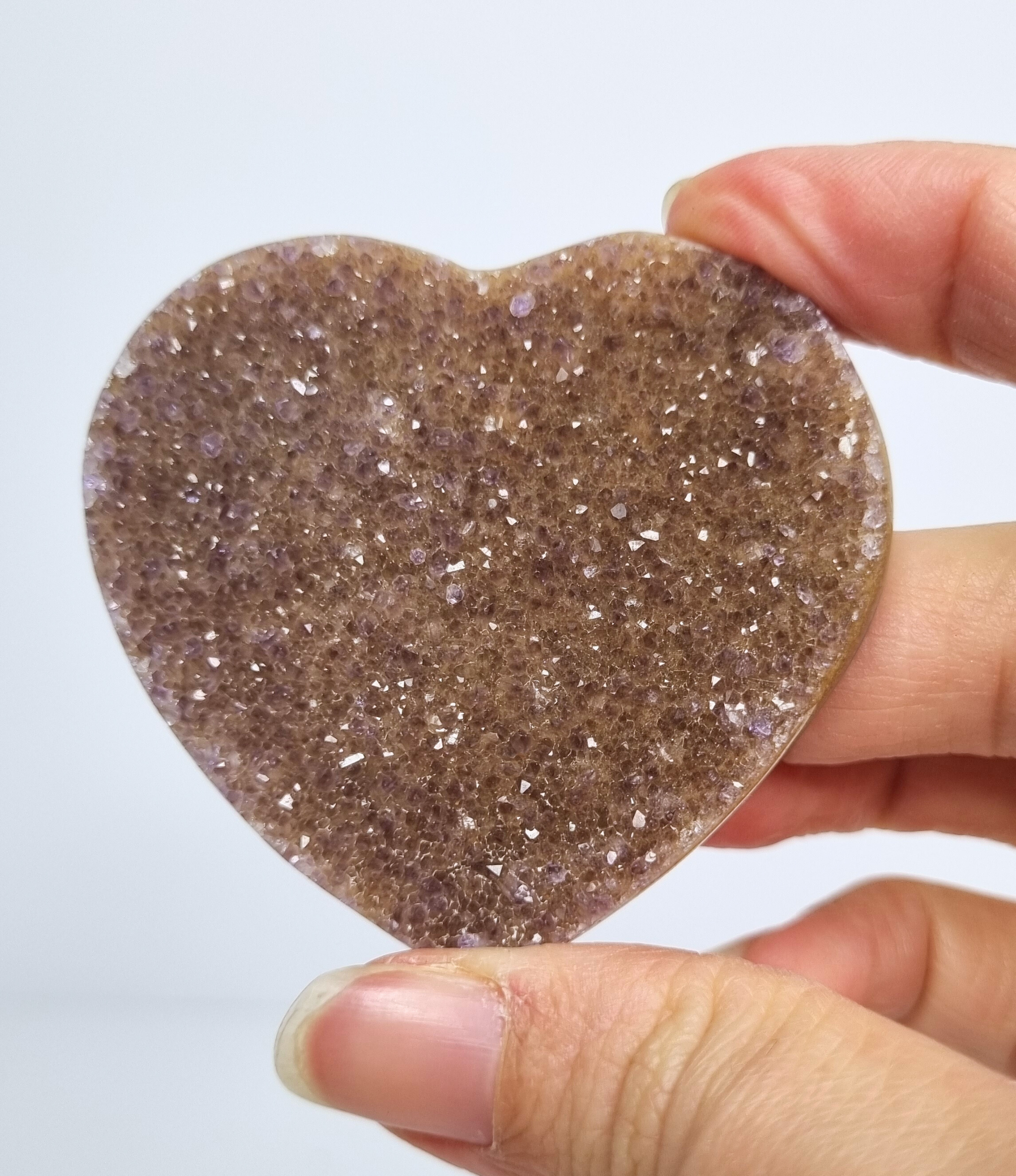 Amethist met agaat hart