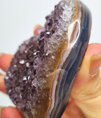 Amethist met agaat hart