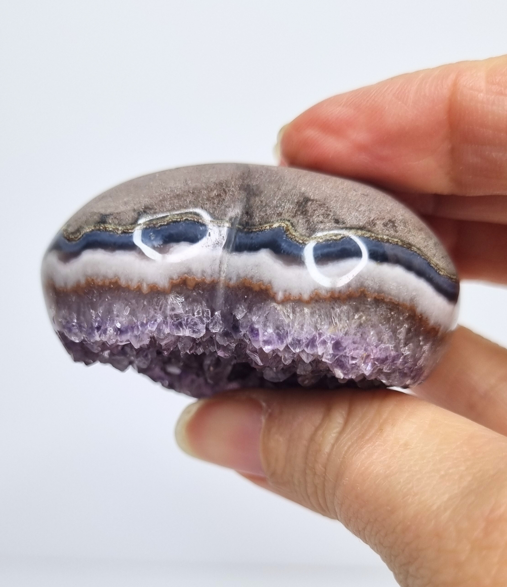 Amethist met agaat hart