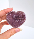Amethist met agaat hart