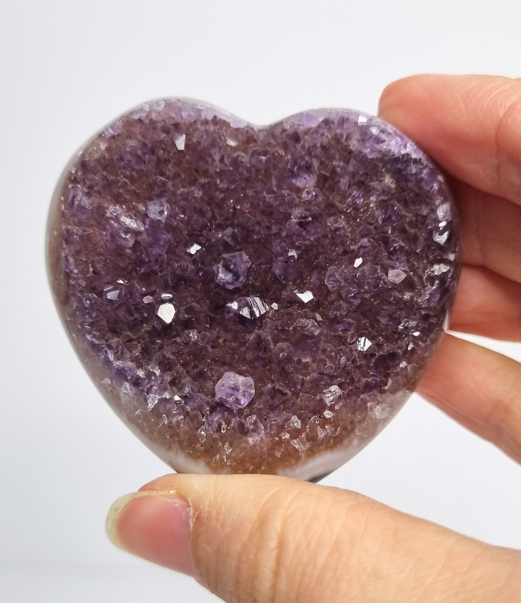 Amethist met agaat hart