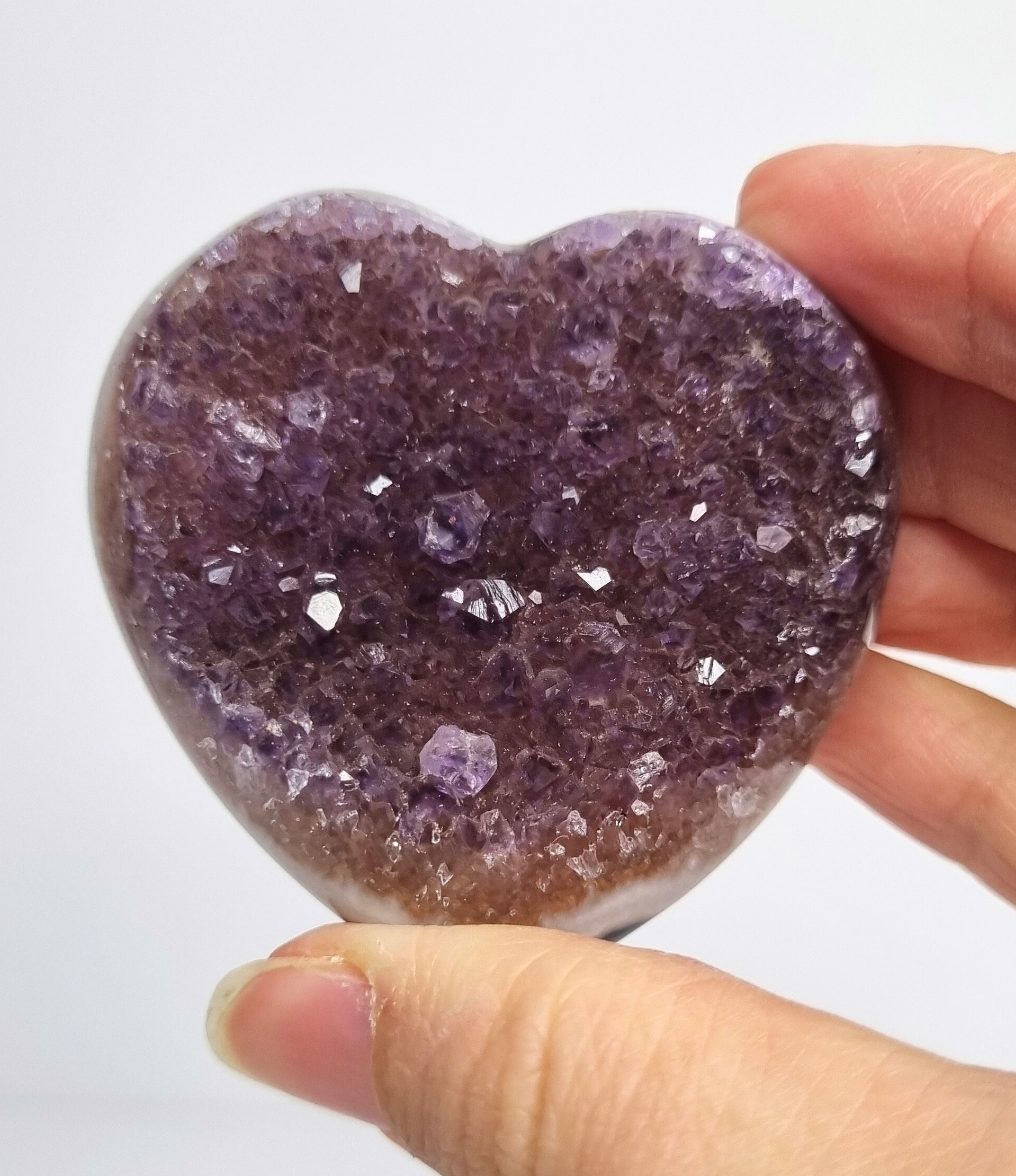 Amethist met agaat hart