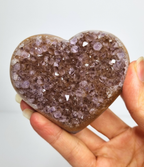 Amethist met agaat hart